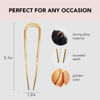 Picture of Kitsch Metal Hair Pins for Women - Gold U-Shaped Hair Sticks for Thick Hair, Buns, French Twist - Hair Fork for All Types - 1pc