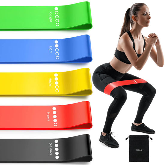 Picture of Resistance Bands, Exercise Workout Bands for Women and Men, 5 Set of Stretch Bands for Booty Legs