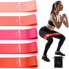 Picture of Renoj Resistance Bands, Exercise Workout Bands for Women and Men, 5 Set of Stretch Bands for Booty Legs (Pinks)