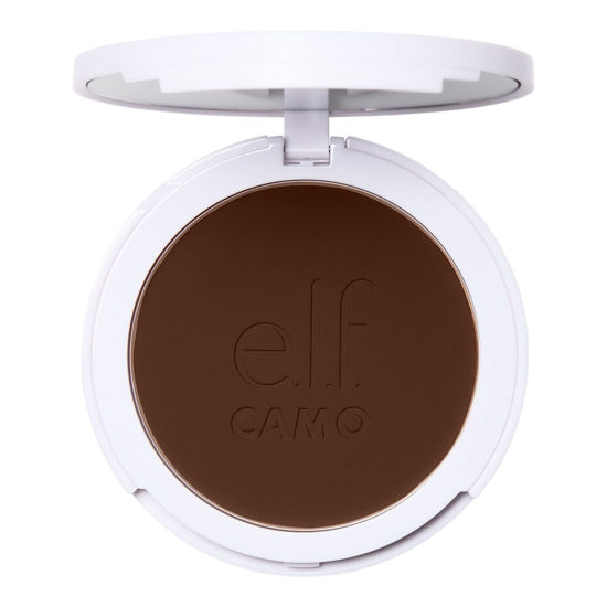 Picture of e.l.f. Camo Powder Foundation, Lightweight, Primer-Infused Buildable & Long-Lasting Medium-to-Full Coverage Foundation, Rich 640 W