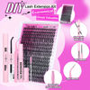 Picture of Eyelash Extension Kit 320pcs Lash Clusters D Curl 9-16mm Mix 40D Individual Lashes with Lash Bond and Seal and Remover Lash Applicator for Lash Extension Beginners