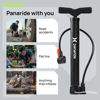 Picture of Bike Pump Floor, Advanced Bike Tire Inflator, Bicycle Hand Air Pump with Dual Presta and Schrader Valves, Handheld Bike Pump, Suitable for Road and Mountain Bikes, Baby Stroller, Balls (angle adapter)