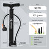 Picture of Bike Pump Floor, Advanced Bike Tire Inflator, Bicycle Hand Air Pump with Dual Presta and Schrader Valves, Handheld Bike Pump, Suitable for Road and Mountain Bikes, Baby Stroller, Balls (angle adapter)