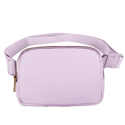 Picture of VOROLO Fanny Pack Crossbody Bag For Women And Men Belt Bag Gift For Women Bum Bag with Adjustable Strap for Sports Light Purple