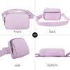 Picture of VOROLO Fanny Pack Crossbody Bag For Women And Men Belt Bag Gift For Women Bum Bag with Adjustable Strap for Sports Light Purple