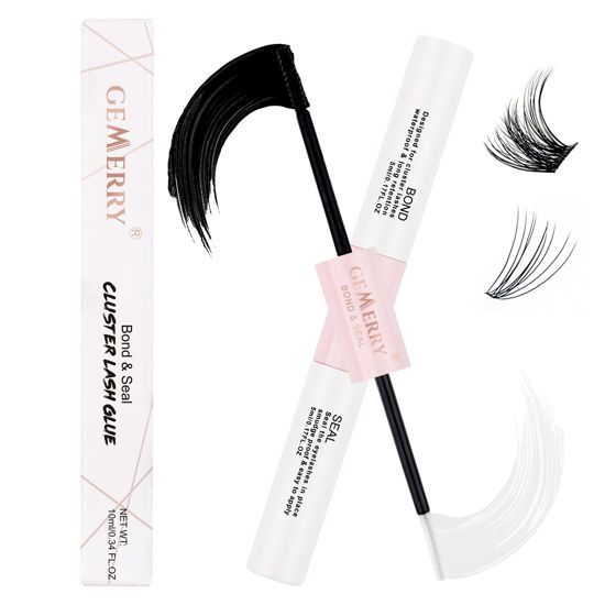 Picture of GEMERRY Lash Bond and Seal Cluster Lash Glue for Individual Lashes Long Retention 48-72 Hours Waterproof Individual Lash Glue for Lash Clusters DIY Eyelash Extensions Glue at Home