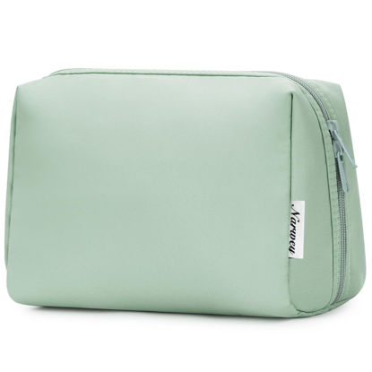 Picture of Large Makeup Bag Zipper Pouch Travel Cosmetic Organizer for Women (Large, Mint Green)