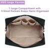 Picture of Large Makeup Bag Zipper Pouch Travel Cosmetic Organizer for Women (Large, Black)