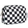 Picture of Narwey Small Makeup Bag for Purse Travel Makeup Pouch Mini Cosmetic Bag for Women (Black Checkerboard, Small)