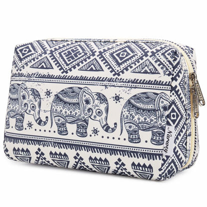 Picture of Large Makeup Bag Zipper Pouch Travel Cosmetic Organizer for Women (Large, Elephant)