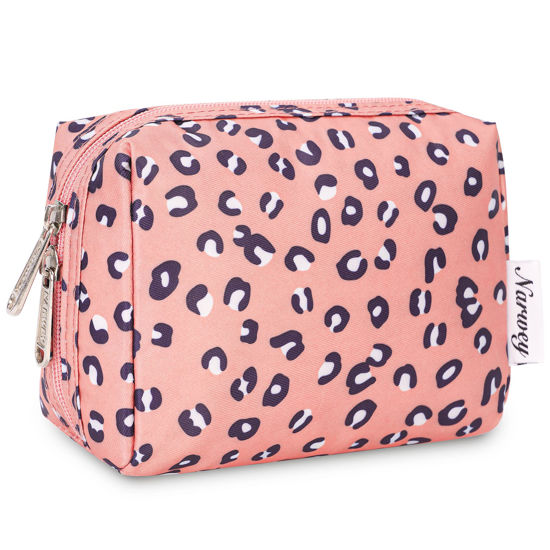 Picture of Narwey Small Makeup Bag for Purse Travel Makeup Pouch Mini Cosmetic Bag for Women (Leopard, Small)