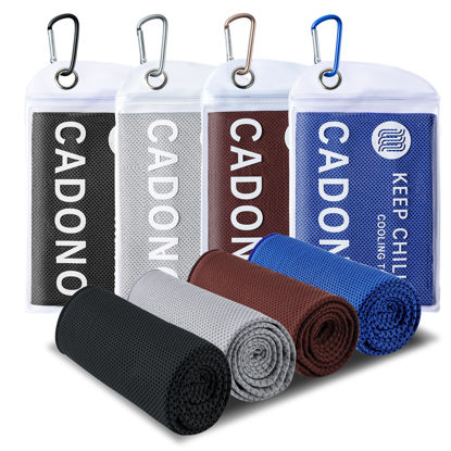 Picture of 4 Pack Cooling Towel (40"x12"), Soft Breathable Chilly Towel, Ice Towel, Microfiber Towel for Yoga, Sport, Running, Workout,Gym, Camping, Fitness, Workout & More Activities(Multicolor)