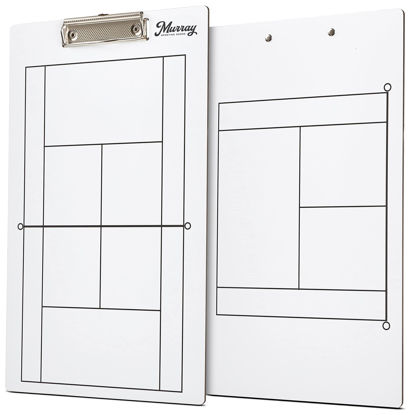 Picture of Murray Sporting Goods Dry Erase Coaches Clipboard | Double-Sided Dry Erase White Board (Tennis)