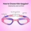 Picture of Aegend Kids Swim Goggles, Pack of 2 Swimming Goggles for Children Boys & Girls Age 3-14