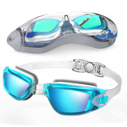 Picture of Aegend Swim Goggles, Swimming Goggles No Leaking Full Protection Adult Men Women Youth