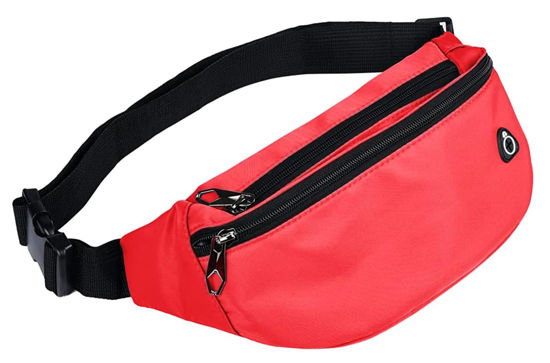 Picture of Fanny Pack for Men and Women, Waterproof Sports Waist Pack Bag for Travel Hiking Running Hands-free Wallets, Easy Carry Any Phone