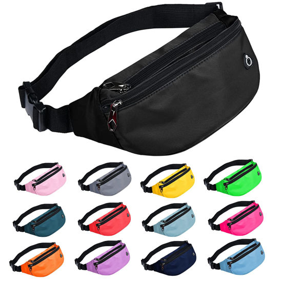 Picture of Fanny Packs for Men and Women, Waterproof Sports Waist Pack Bag for Travel Hiking Running Hands-free Wallets, Easy Carry Any Phone