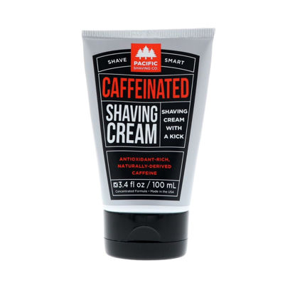 Picture of Pacific Shaving Company Caffeinated Shaving Cream - Shea Butter + Spearmint Antioxidant Shaving Cream with Caffeine - Clean Formula for Hydrating, Redness Reducing + Irritation-Free Shave (3.4 Oz)