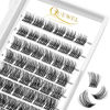 Picture of QUEWEL Lash Clusters 72 Pcs Wide Stem Cluster Lashes 16mm DIY Eyelash Extension Individual False Eyelashes Soft & Do Not Break for Personal Makeup Use at Home(QUH-S019-16mm)