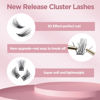 Picture of QUEWEL Lash Clusters 72 Pcs Wide Stem Cluster Lashes 16mm DIY Eyelash Extension Individual False Eyelashes Soft & Do Not Break for Personal Makeup Use at Home(QUH-S019-16mm)