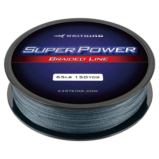 Picture of KastKing Superpower Braided Fishing Line, Gray, 8LB, 150 Yds