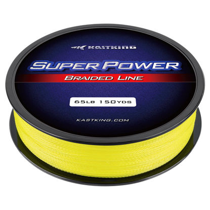 Picture of KastKing Superpower Braided Fishing Line, Yellow, 6LB, 150 Yds