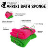 Picture of AFRIKI African Net Sponge Exfoliating Washcloth, 2 Pieces African Exfoliating Sponge, Real, Authentic, Black Owned Bath Sponge, Back Scrubber, Dead Skin Remover