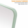 Picture of YEAKE Table Desk Vanity Makeup Mirror,8-Inch Portable Folding Mirror with Metal Stand 90°Adjustable Rotation Tavel Make Up Mirror Hanging Bathroom for Shower Shaving(Green)