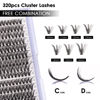 Picture of Lash Clusters 320pcs Individual Lashes 30D&40D DIY Lash Extensions D Curl Lash Clusters False Eyelashes Natural Look 10-16mm Mix Cluster Eyelash Extensions EASY TO USE (30D+40D-0.07D)