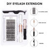 Picture of DIY Lash Extensions Kit 72 Individual Lashes Clusters Eyelash with Applicator and Lash Bond & Seal, Clusters Lash Glue Remover Mix 10-16mm C D Curl EASY TO USE-DM01