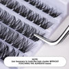 Picture of 120PCS Self Adhesive Eyelashes Kit D Curl 10-16mm Press On Eyelashes with Tweezers Pre Glued Eyelash Clusters No Glue Needed False Eyelashes DIY Lash Extension Kit No Damage Lashes Easy to Apply-DM01