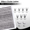 Picture of Lash Clusters 320pcs Individual Lashes 40D DIY Lash Extensions D Curl Lash Clusters False Eyelashes Natural Look 10-16mm Mix Cluster Eyelash Extensions EASY TO USE (40D-0.07D)