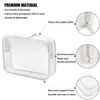 Picture of MODENGKONGJIAN TSA Approved Toiletry Bag, 3 Pcs Clear Toiletries Bags Quart Size Travel Makeup Cosmetic Bag for Women Men, Carry on Airport Airline Compliant Bag (Pearl White)