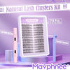 Picture of Cat Eye Lash Clusters Kit Natural Lash Extensions Kit 216 Pcs Wispy Cluster Eyelash Extensions C Curl Inidvidual Lashes Kit with Lash Bond and Seal and Tweezers by Mavphnee