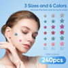 Picture of Pimple Patches for Face, Hydrocolloid Acne Patches, Sparkling Star Zit Covers, Colorful Spot Stickers with Tea Tree, Salicylic Acid & Cica Oil| 3 Sizes (10mm, 12mm & 14mm) |240 Count