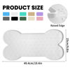 Picture of PWTAA Dog Food Mat Anti-Slip Silicone Dog Bowl Mat Thicker Pet Placemat Waterproof Cat Feeder Pad with Raised Edge Puppy Kitten Feeding Mats Suitable Small Medium-Sized Dogs Cats Eating Tray