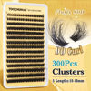 Picture of Fluffy 80D Lash Clusters 300pcs Eyelash Clusters DD Curl Thick Cluster Eyelash Extensions 10-18mm DIY Wispy Individual Lashes Extension Mink Eyelashes Clusters by TOOCHUNAG