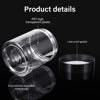 Picture of 4 Pieces Round Clear Wide-mouth Leak Proof Plastic Container Jars with Lids for Travel Storage Makeup Beauty Products Face Creams Oils Salves Ointments DIY Making or Others (Black, 10 Ounce)