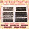 Picture of Calphidar Eyelash Clusters 30D+40D+50D+60D+80D+100D Lash Clusters Wispy Individual Lashes 476PCS D Curl Lash Extension 8-16MM Natural Lashes Clusters DIY Cluster Eyelash Extensions for Beginners