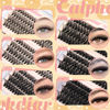 Picture of Calphidar Eyelash Clusters 30D+40D+50D+60D+80D+100D Lash Clusters Wispy Individual Lashes 476PCS D Curl Lash Extension 8-16MM Natural Lashes Clusters DIY Cluster Eyelash Extensions for Beginners