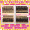 Picture of Calphdiar Lash Clusters 40D+60D+80D+100D Eyelash Clusters 474PCS Individual Lashes D Curl Cluster Eyelash Extensions 8-16MM Wispy Lashes Clusters Fluffy False Mink Eyelashes DIY Lash Extension at Home