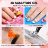 Picture of Makartt 3D Nail Gel Hard Solid Nail Glue Gel Sculpting Gel Decorations Nail Charms Gel Liner 3D Nail Art 5D Embossed Candy Gel Nail 3D Nail Polish Mold Pumpkin Golden Amber