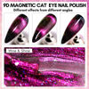 Picture of Makartt Gel Nail Polish, Black Hole Cat Eye Gel Polish 10ml Sparkly Cat Eye Glitter Spring Gel Polish with Magnet Stick Soak Off UV/LED Manicure Nail Art Designs-Wine & Shine