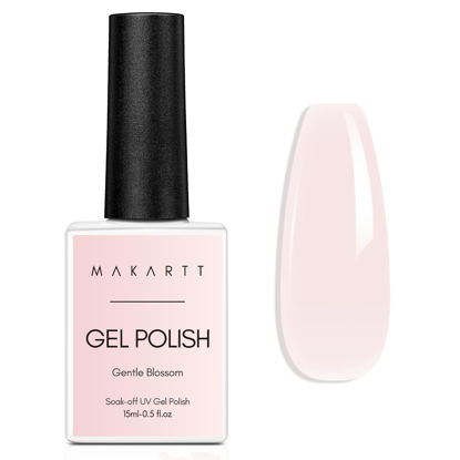 Picture of Makartt Gel Nail Polish Set 15ML Natural Gel Polish Jelly Light Pink Color Soak Off UV Nail Art Manicure DIY Salon Home for Woman Girls-Gentle Blossom