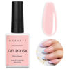 Picture of Makartt Gel Nail Polish, Natural Nude Jelly Sheer Pink Gel Polish Spring 15ML Soak Off UV LED Gel Polish Set Manicure DIY Nail Art Designs Home Salon-Warm Papaya