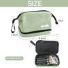 Picture of Queboom Travel Makeup Bag Cosmetic Bag Makeup Bag Toiletry bag for women and men (Large Green)