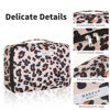 Picture of Queboom Travel Makeup Bag Cosmetic Bag Makeup Bag Toiletry bag for women and men (Brown Leopard)