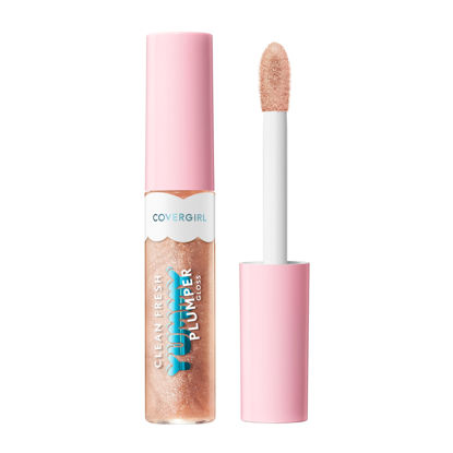 Picture of Covergirl Clean Fresh Yummy Gloss, 740 Blingtastic!, Plumper Gloss, Shiny Gloss, Vegan Formula, Volumizing Lip Plumper, Easy to Apply, Minty Flavor, 0.33oz