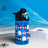 Picture of Zak Designs Sage Marvel Spider-Man Water Bottle For School or Travel, 16oz Durable Plastic Water Bottle With Straw, Handle, and Leak-Proof, Pop-Up Spout Cover (Spidey and His Amazing Friends)