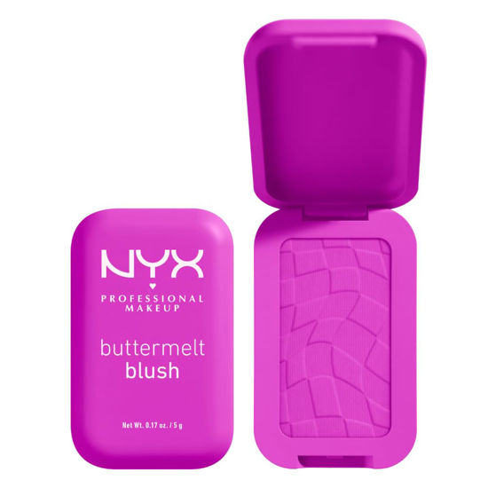 Picture of NYX PROFESSIONAL MAKEUP Buttermelt Powder Blush, Fade and Transfer-Resistant Blush, Up to 12HR Make Up Wear, Vegan Formula - All The Butta